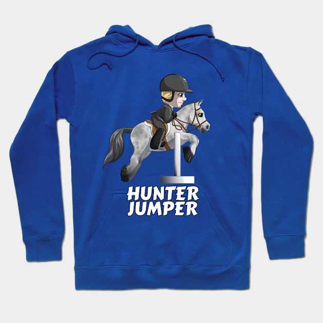 Cute Little Hunter Jumper Rider Hoodie by lizstaley